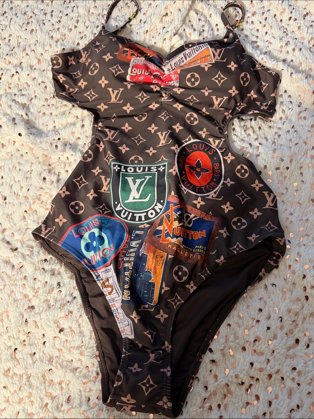 Louis Vuitton Brown Monogram swim suit